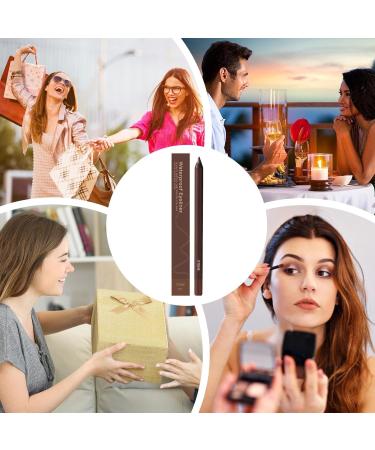  Duroecsain Eyeliner Pencil | Dual Function 24-Hour Waterproof Sharpener - Waterproof Long-Lasting Eyebrow Pencil Beauty Makeup for Everyday Wear Dates and Birthdays - Buy Online on GoSupps.com