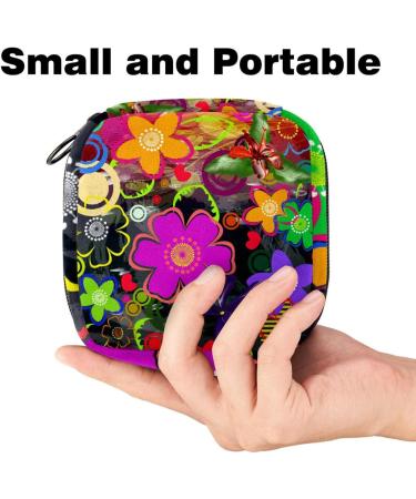 Buy Abstract Floral Decorative Storage Bag for Menstrual Pads & Cups Perfect for Teens | International Shipping Available - Buy Online on GoSupps.com