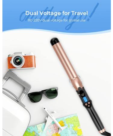 1 1/4 Inch Ceramic Tourmaline Extra Long Barrel Curling Iron - Professional Dual Voltage Curling Wand - Buy Online on GoSupps.com