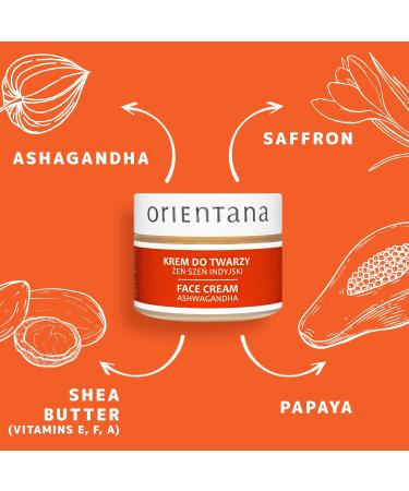  Orientana Orientana - Ashwagandha Natural Face Cream (Indian Ginseng) & Shea Butter | Vegan Anti-Aging & Wrinkle Day & Night Moisturizer | Rejuvenating & Nourishing Mature Skin - 40g - Buy Online on GoSupps.com