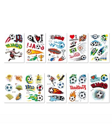 Soccer Match Temporary Tattoos - 60PCS Kids Face Stickers for Soccer Party Favors - Buy Online on GoSupps.com