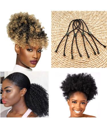 AICILY 5PCS Natural Hair Ties Afro Puff Ponytail | Adjustable Length Hairband for Thick Braided Natural Hair | No-Slip Design - Buy Online on GoSupps.com