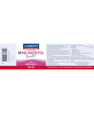 Lamberts MYO INOSITOL polvo 200gr is a versatile item that meets a variety of everyday needs It fits well with various daily routines The weight is 200 g That means pa - Buy Online on GoSupps.com
