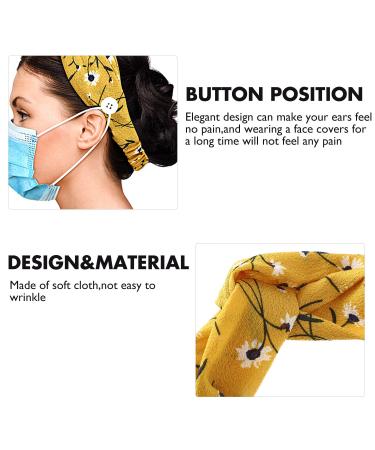 12-Piece Button Headbands for Mask | Boho Stretchy Cross Knotted Headbands for Women | Non-Slip Turban Headwrap for Nurses & Doctors - Buy Online on GoSupps.com