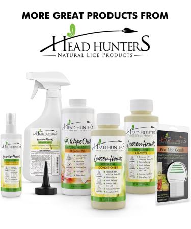 Head Hunters Lemon Lice Repellent Shampoo - 12oz Natural Daily Prevention for Kids & Adults - Non-Toxic & Chemical-Free - Buy Online on GoSupps.com