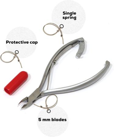 Sam Cuticle Nipper Cuticle Cutter Inox Satin Jaw 5 mm Single Spring - Buy Online on GoSupps.com
