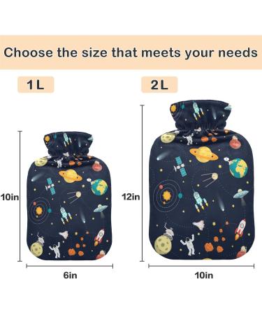 NAANLE GALAXY Astronaut Space Heat Bottle 1L - Transparent Hot Water Bottle for Bed Hand & Foot Pain Relief - Ideal Heat & Cold Therapy - Buy Online on GoSupps.com