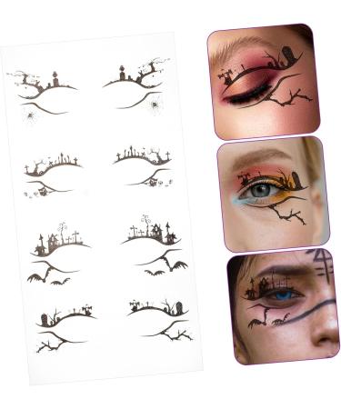 OHPHCALL 4 Pairs Black Temporary Eye Shadow Stickers Eye Makeup Decals Eye Shadow Stickers - Buy Online on GoSupps.com