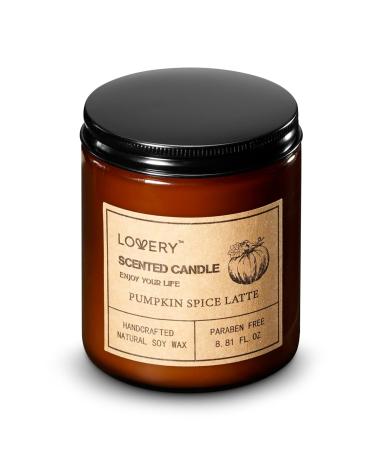 Pumpkin Spice Latte Aromatherapy Candles - Perfect Women's Gift Set for Stress Relief Meditation & Relaxation | 9oz Amber Jar Candles - Buy Online on GoSupps.com