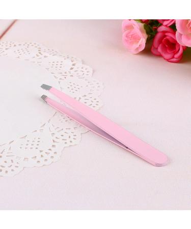 Tweezers For Women Eyebrow Tweezers 1 Pc Black/Pink Eyebrow Tweezer Hair Beauty Slanted Puller Stainless Steel Clips Makeup Tool - Buy Online on GoSupps.com