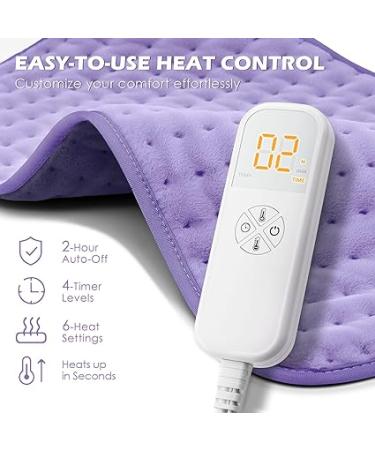 XL Electric Heating Pad for Back Pain Relief - 6 Heat Settings  Auto Off  Moist Heat Options - Machine Washable - Great Christmas Gift - Buy Online on GoSupps.com
