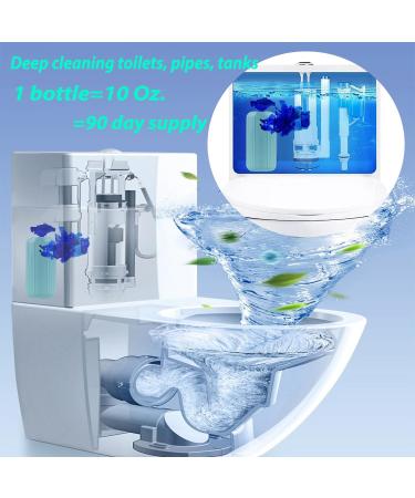 2Pcs Automatic Toilet Cleaner(2 Bottles PACK) Karzy klean Toilet Cleaner Easy to Clean Leaving Your Toilet Looking Fresh (2) - Buy Online on GoSupps.com
