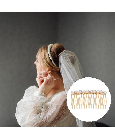 Ouligay 2-Piece Pearl & Crystal Hair Comb Set | Elegant Bridal Hair Accessories | Metal Side Combs & Hair Jewelry for Women - Buy Online on GoSupps.com