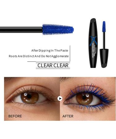 Blue mascara waterproof blue mascara for eyelashes volume brush waterproof Lengthening eyelash enhancer long lasting curl applicator volume building makeup for girls supplies - Buy Online on GoSupps.com