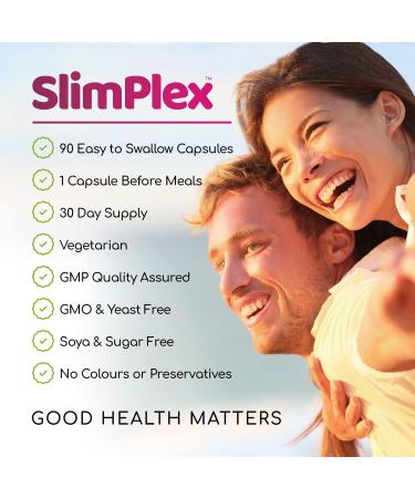 SlimPlex Garcinia Cambogia - Whole Fruit Complex with Glucomannan, Green Coffee Extract, White Kidney Bean, CLA & Chromium Picolinate - 90 Capsules for Weight Management - Buy Online on GoSupps.com