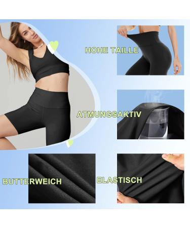 TNNZEET Women's High Waist Cycling Shorts - Opaque Yoga & Gym Shorts | Comfortable & Stylish Sports Pants in Black - Buy Online on GoSupps.com