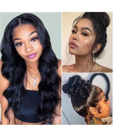 Umeiw 360 Lace Front Wigs Human Hair Wigs for Black Women Body Wave 360 Full Lace Frontal Wigs Human Hair Pre Plucked Natural Hairline Lace Front Wig (18 Inch) 18 Inch 360 lace wig