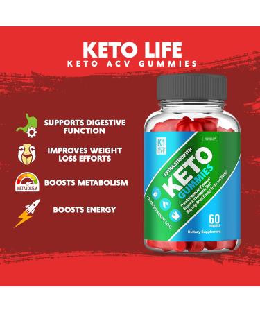 Keto Life ACV Gummies - Shark Keto Approved for Weight Loss - 60 Gummies - Buy Online on GoSupps.com