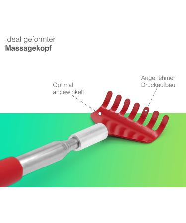 Red Stainless Steel Back Scratcher - Premium Quality for Instant Relief | Shop Internationally - Buy Online on GoSupps.com