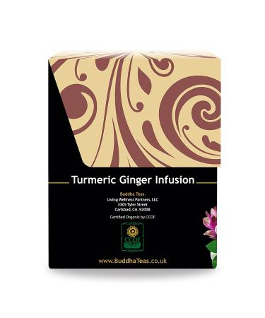 Buddha Teas Organic Turmeric Ginger Tea - USDA Organic, OU Kosher, 18 Bleach-Free Bags - Buy Online on GoSupps.com