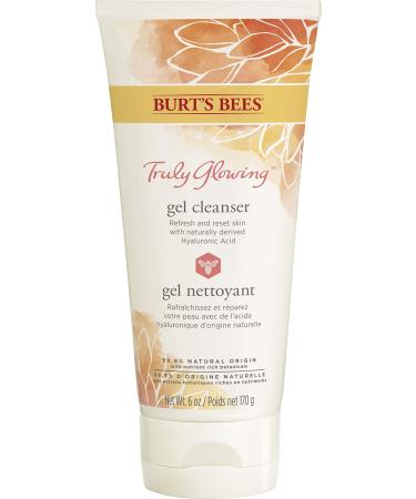 Burt's Bees Truly Glowing Refreshing Gel Facial Cleanser Daily Face Wash with Hyaluronic Acid 99.9% Natural Origin Developed with Dermatologists 170g Gel Cleanser With Hyaluronic Acid