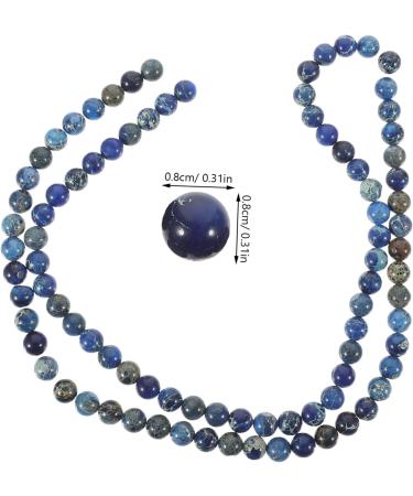 NUOBESTY 2Pcs Stone semi-finished product bead bracelet bead gem beads wristband beads bracelet stone beads wristband beading round beads Bracelet stone bracelet accessories decor Blue 0.80X0.80X0.80CM - Buy Online on GoSupps.com