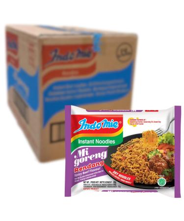 Indofood Indomie MI Goreng Rendang Instant Noodles 80 g pack of 40 yellow