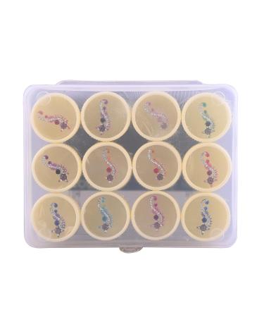 Shop Round Bindi Box - Multicolored Crystal Bindis & Bridal Face Jewels | Pack of 12 | DESIGN08 - Buy Online on GoSupps.com