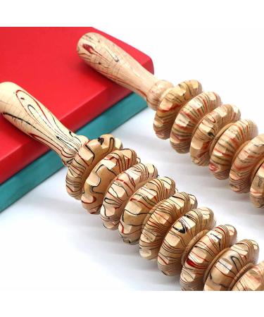 CYRUS Wooden Massage Roller - 9 Ball Trigger Point Cellulite Pain Relief - Buy Online on GoSupps.com