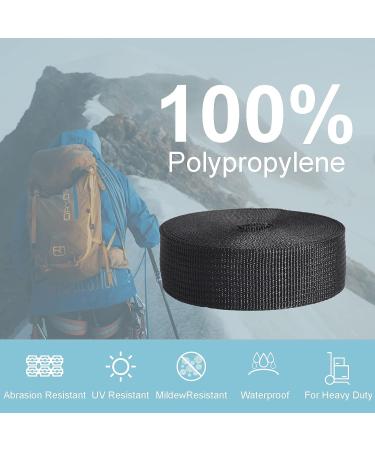 CooBigo 1 Inch Heavy Duty Black Nylon Webbing Straps - 12 Yard, 6 Sizes - Outdoor Crafting DIY - Buy Online on GoSupps.com