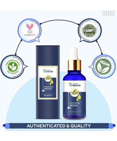 Buy 100% Pure Argan Oil - Home Genie 30ml Undiluted Essential Oil with Dropper - Natural Skincare Solution - Buy Online on GoSupps.com