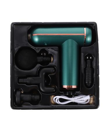 1 set of fascia gun fascia massage gun body deep muscle massage devices personal percussion massage fascia-muscle massage tool fitness plastic elastic massage gun 14x14x4.3cm green