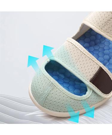 LFZHJZC Elderly Shoes for Men | Extended Width Diabetic Shoes with Adjustable Closures | Support for Swollen Feet & Edema | Size 6.5 White - Buy Online on GoSupps.com