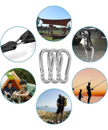 LANIAKEA 12Pcs 4inch Spring Snap Hook  M10 Stainless Steel Quick Links  3/8 inch Large Carabiner Clips Heavy Duty for Camping  Swing  Hammock  Hiking  Fishing  Gym  770LBS - Buy Online on GoSupps.com