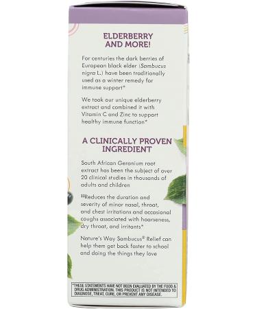 Natureâ€™s Way Sambucus Kids Cough Syrup - Elderberry Relief, 4 fl oz (Ages 1+) - Buy Online on GoSupps.com