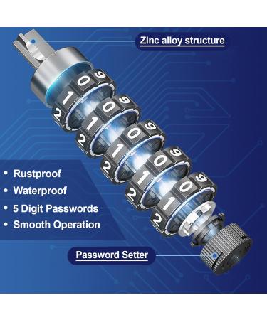 High-Security Bicycle Lock with Combination Code - Durable Chain Lock for Bikes Motorcycles Doors & Gates (Black) - Buy Online on GoSupps.com