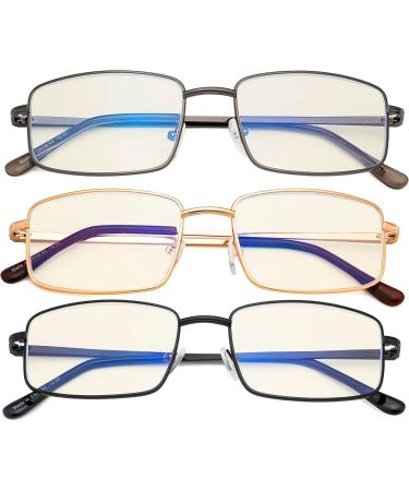 Buy Eyekepper 3 Pack Reading Glasses - Blue Light Blocking Metal Frame +0.75 Readers | International Shipping Available - Buy Online on GoSupps.com