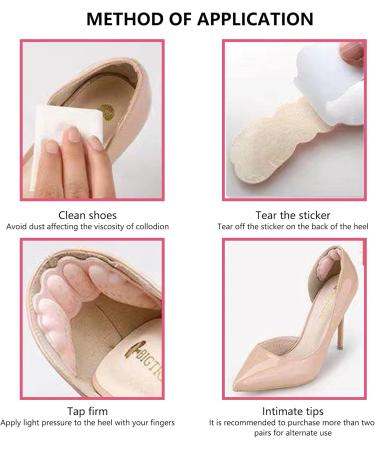 3 Pairs Heel Pads for Shoes - Comfort Inserts to Reduce Blisters & Slippage for Men & Women - Pink High Heel Support - Buy Online on GoSupps.com