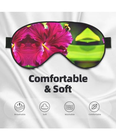 Hibiscus Flower Print Sleep Eye Mask | Soft Eyeshade for Travel & Napping | Perfect for Women & Men - Buy Online on GoSupps.com