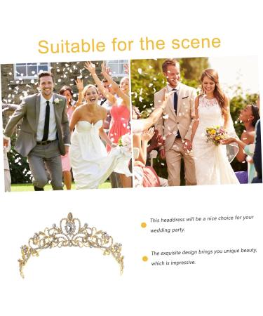 MERRYHAPY Large Rhinestone Crown Hair Ties for Women Hair Bands for Womens Hair Women Hair Accessories Hair Accessory Bridal Headdress Women s Jewelry Rhinestone Bridal Crowns Wedding Alloy - Buy Online on GoSupps.com
