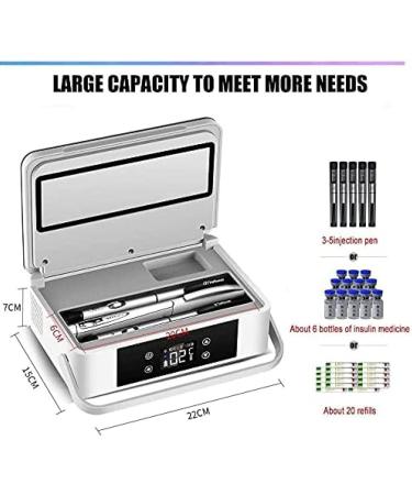 Insulin Cooler Travel Case 2 8 Diabetic Insulin Vial Carrying Case Portable Medicine Refrigerator with Refrigeration Space: 220 * 150 * 70mm for Car/Travel/Home- Multiple Charging Modes 2*Battery - Buy Online on GoSupps.com