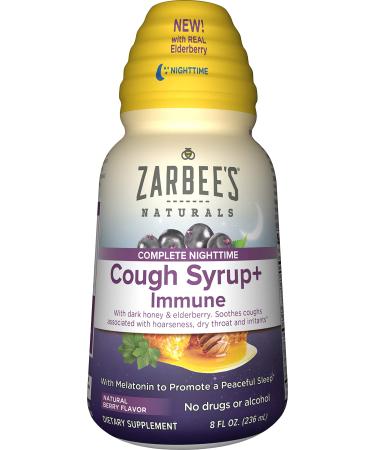 Zarbee's Complete NightTime Cough Syrup + Immune Natural Berry 8 fl oz (236 ml)