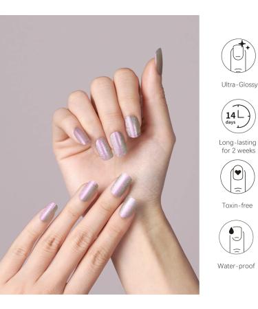 DANNI & TONI 28 Flickering Gel Nail Polish Strips - Salon-Quality Manicure Stickers - Buy Online on GoSupps.com