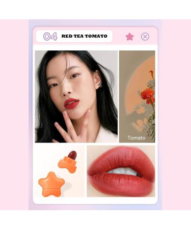 Star Capsule Lipstick Set - 6 Mini Waterproof Velvet Matte Shades | Long Lasting Nonstick Cup Lip Gloss | Perfect Christmas & New Year Gift for Girls - Buy Online on GoSupps.com