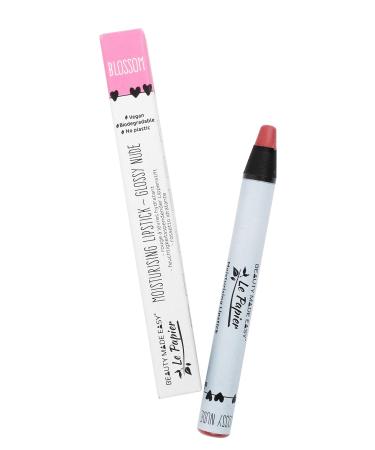 Beauty Made Easy Le Papier moisturising vegan lipstick without plastic with shea butter Glossy Nudes BLOSSOM 1 x 6g