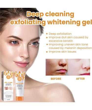 Orange Brightening Exfoliating Gel Moisturising Exfoliation Natural Orange Exfoliating Gel Deep Cleansing Exfoliating Gel Women's Face Exfoliating Gel for Face - Buy Online on GoSupps.com