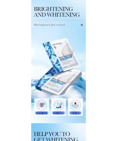 Plant-Based Rice Mask - Gently Exfoliating & Moisturizing Sheet Masks for Glowing Skin | 30-Piece Skin Care Set - Buy Online on GoSupps.com