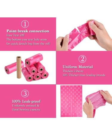 JBBFCAN Dog Poo Bags 240 Pink Large Poop bags with Dispenser Super Strong 100% Leak Proof Poo bags dogs rolls with Corn Starch Compostable Pink 240 count (Pack of 1) - Buy Online on GoSupps.com