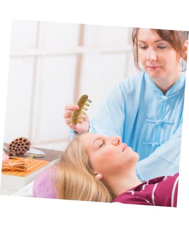 FRCOLOR Lot De 2 Outils Guasha Pour Cuir Chevelu En Corne Naturelle Pour Cheveux Et Circulation 10X4.5cmx2pcs marron clairx2pcs - Buy Online on GoSupps.com