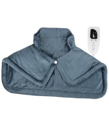 Flyish Direct shoulder neck heating cushion heat cushion for shoulder neck shoulder heating pillow electrical heating blanket 6 heating setting 4 automatic switch -off can 58cm x 42cm blue